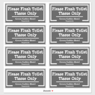 Toilettenpapier nur im Badezimmer Aufkleber