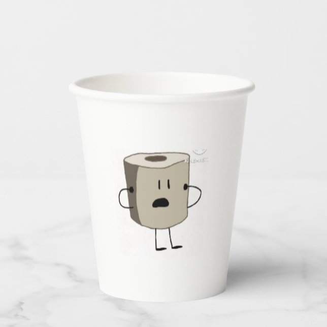 Toilettenpapier Pappbecher (Vorderseite)