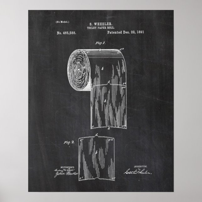 Toilettenpapier Patent Poster (Vorne)