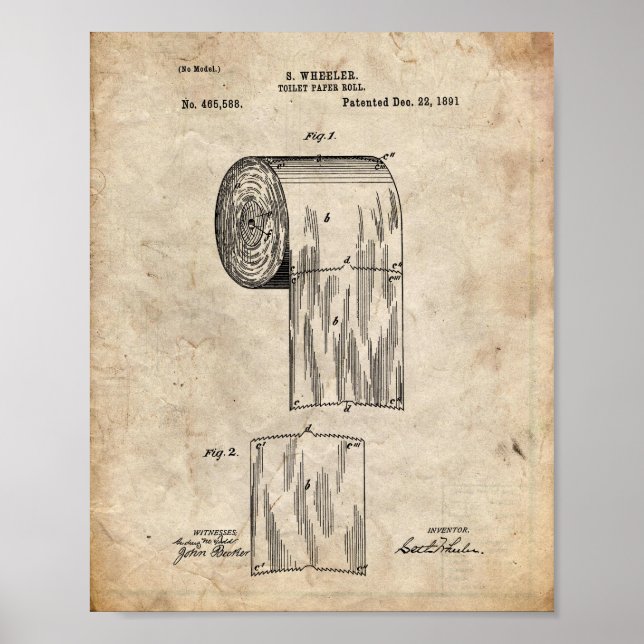 Toilettenpapier Patent Poster (Vorne)