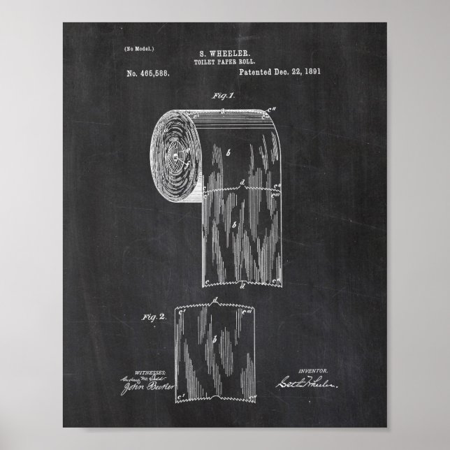 Toilettenpapier Patent Poster (Vorne)