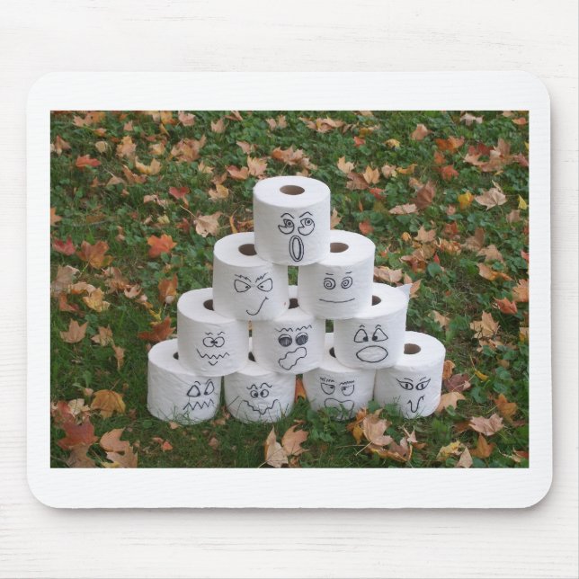 Toilettenpapier Pyramide Mousepad (Vorne)