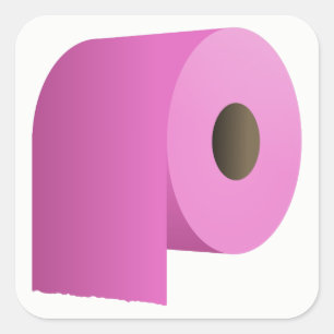 Toilettenpapier Quadratischer Aufkleber