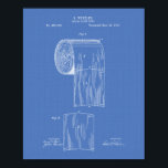 Toilettenpapier Roll 1891 Patentart - Blueprint Poster<br><div class="desc">Dieses Patent Art Print basiert auf einem Kunstwerk aus einem zeichn in einem Patent der Vereinigten Staaten.</div>