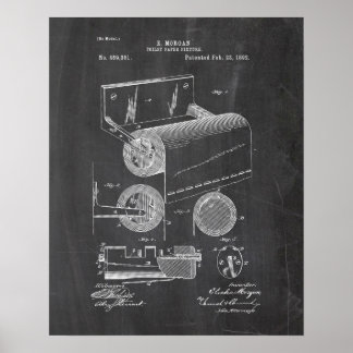 Toilettenpapier Roll Patent Poster