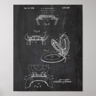 Toilettenpapier Roll Patent Poster