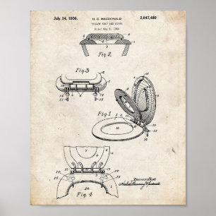 Toilettenpapier Roll Patent Poster