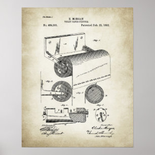 Toilettenpapier Roll Patent Poster