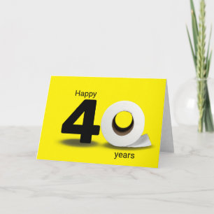 Toilettenpapier Rolle 40. Geburtstag Karte