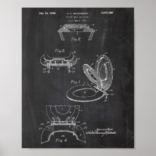 Toilettenpapier-Rollenpatent Poster
