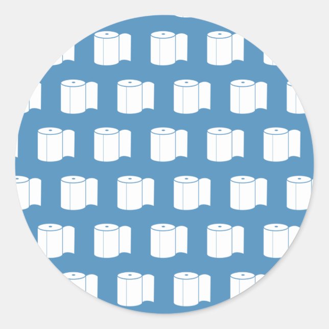 Toilettenpapier Runder Aufkleber (Vorderseite)