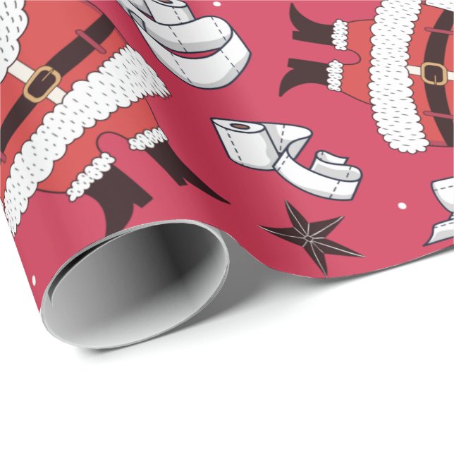 Toilettenpapier Santa Geschenkpapier (Rolleneckpunkt)