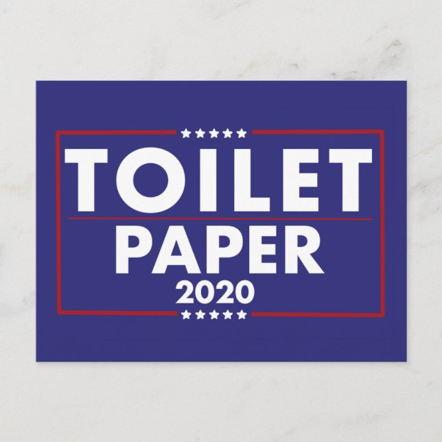 Toilettenpapier Satire Trump Pence 2020 Zeichen hu Postkarte (Vorderseite)