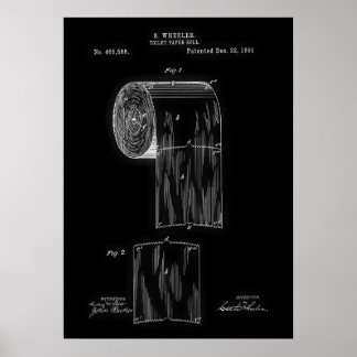 Toilettenpapierrollen-Patent Poster