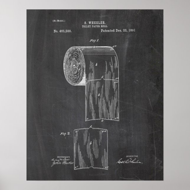 Toilettenpapierrollen-Patent Poster (Vorne)