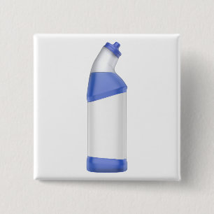 Toilettenreinigungsflasche mit leerem Etikett Button