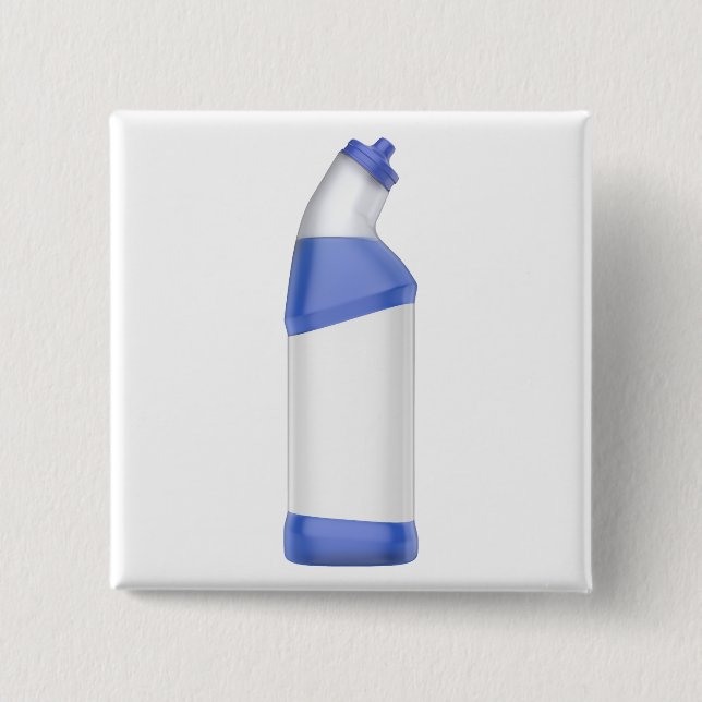 Toilettenreinigungsflasche mit leerem Etikett Button (Vorderseite)