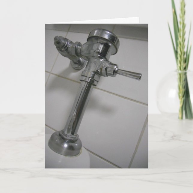 "Toilettenrohre" Geburtstagskarte Karte (Vorderseite)