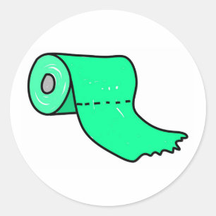 Toilettenrollen Runder Aufkleber