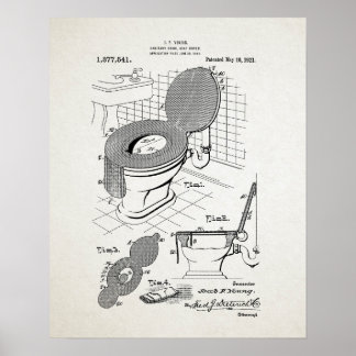 Toilettensitz-Patent Poster
