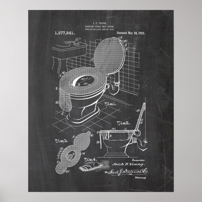 Toilettensitz-Patent Poster (Vorne)