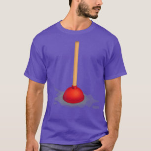 Toilettenstößer Lustiger Klempner Badezimmer T-Shirt