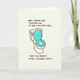 Toilettentraining Muttertagskarte Karte