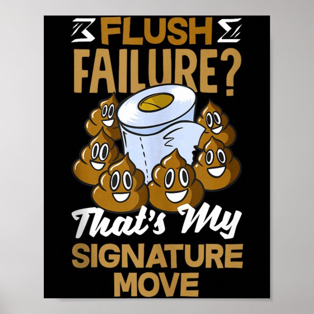 Toilettenverstopfung Chamon Lustiger Badezimmer Hu Poster (Vorne)