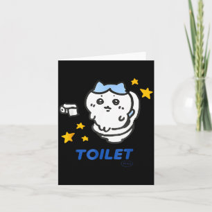 Toilettenzeit Chikawa Meme Lustiges T-Shirt  Karte