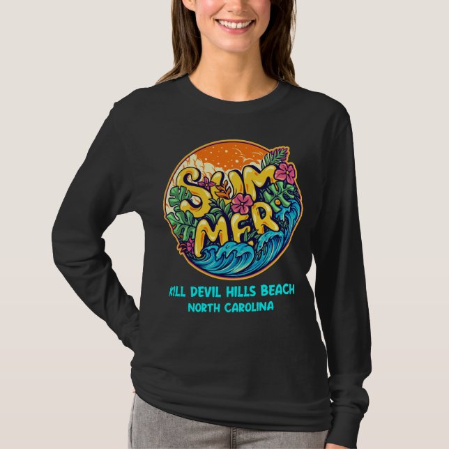 Toill Devil Hills Beach North Carolina Summer Vaca T-Shirt (Vorderseite)