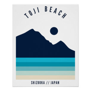 Toji-Strand Shizuoka Japan Retro Vintage Poster