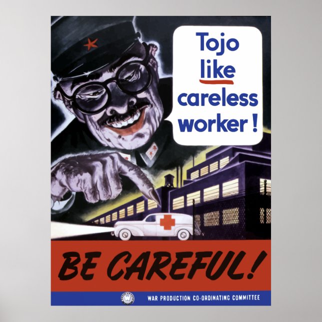 Tojo wie sorglose Arbeiter Poster (Vorne)