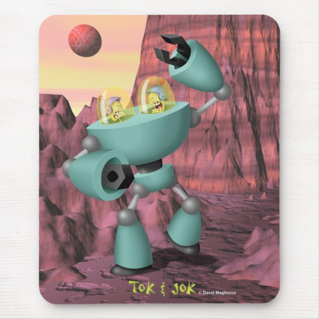 Tok & Jok TokBot vs. JokBot Mousepad (Vorne)
