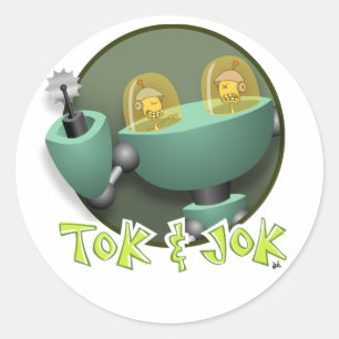 TokBOT & JokBOT-Aufkleber Runder Aufkleber