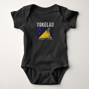 Tokelau Flag Distressed - Tokelauan Flag Baby Strampler