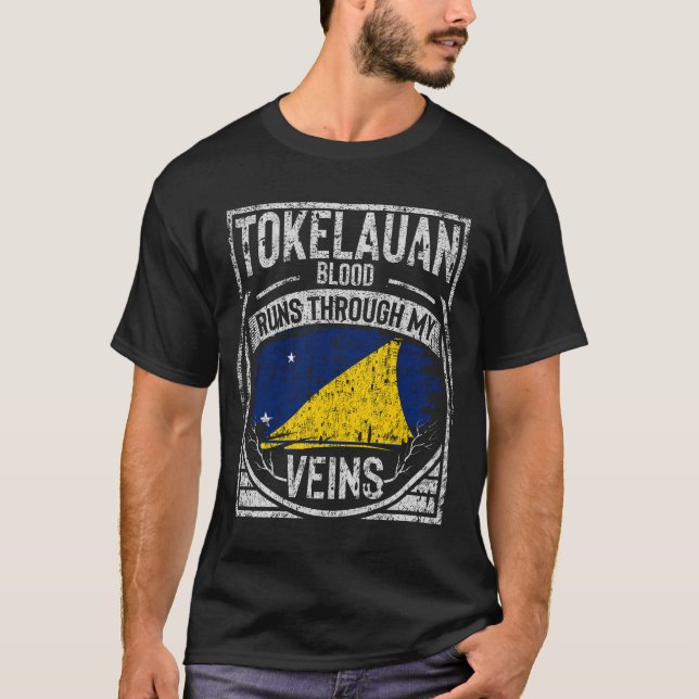 Tokelauan Blut fließt durch meine Venen T-Shirt (Vorderseite)