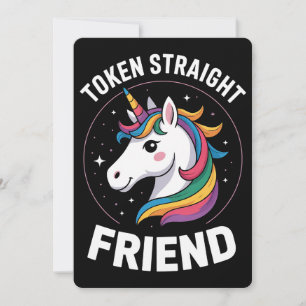 Token Straight Friend Unicorn Gay LGBTQ Privilegie Einladung