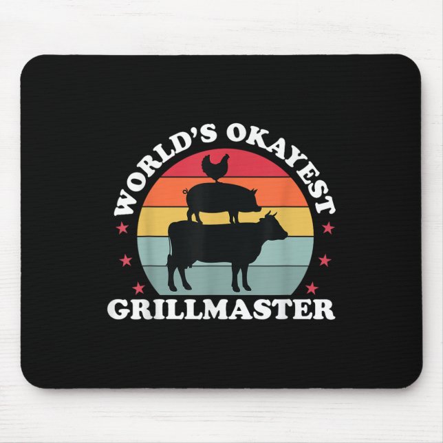 Tokest Grillmaster Funny Grillen Grillen Fleisch S Mousepad (Vorne)