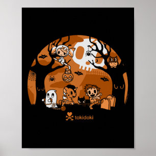 Tokidoki Halloween Ghouls spielen im Friedhof Poster