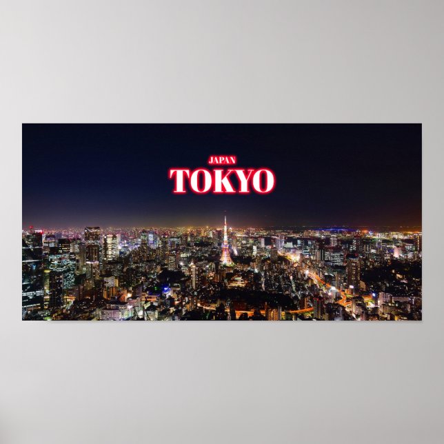 Tokio City at Night - Japan Poster (Vorne)