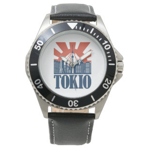 Tokio City Skyline Design Armbanduhr