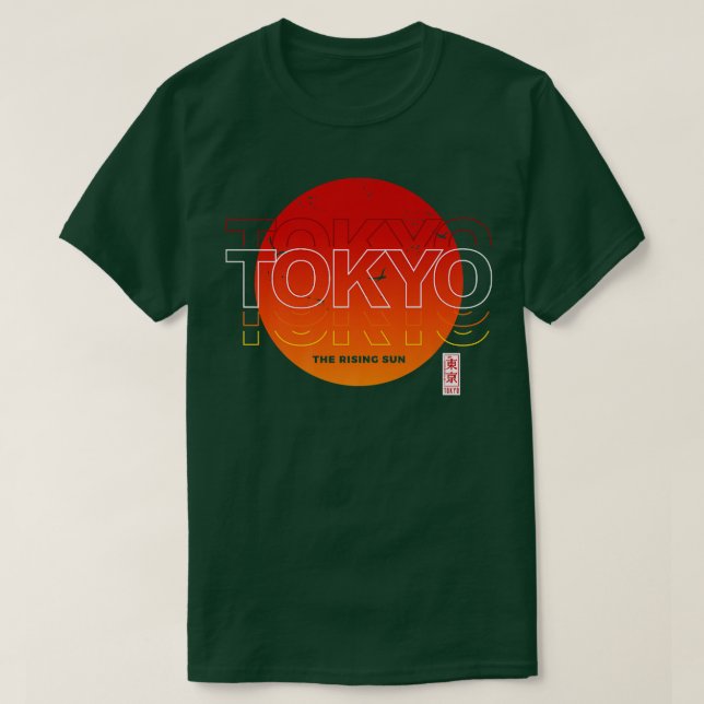 Tokio - Die aufstrebende Sonnenprämie T-Shirt (Design vorne)