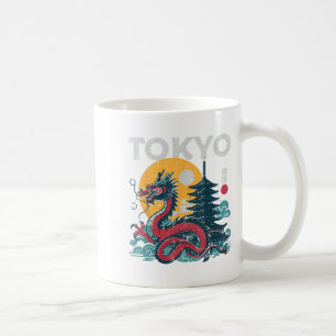 Tokio-Drache Vintage Asiatische Japanische Mythisc Kaffeetasse
