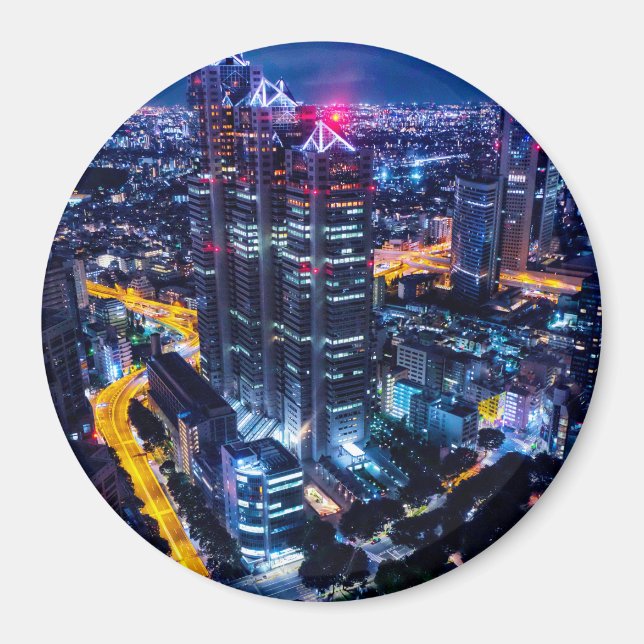 Tokio in der Nacht Magnet (Vorne)