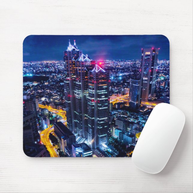 Tokio in der Nacht Mousepad (Mit Mouse)