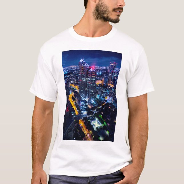 Tokio in der Nacht T-Shirt (Vorderseite)