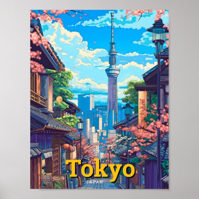 Tokio Japan Art Vintage Reise Poster (Vorne)