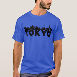 Tokio Japan Asia City Skyline Silhouette Kontur S T-Shirt