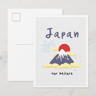 Tokio Japan Berg Vintage Reise Postkarte