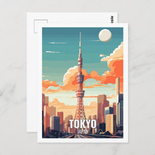 Tokio Japan Berühmte Reiseziele Postkarte